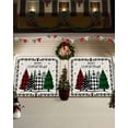 thumbnail image 3 of Garage Door Banner Cover 7 x 8 ft, Merry Christmas Green Black Xmas Tree Floral Border Christmas Garage Door Decorations Holiday Christmas Backdrop Decor for Winter New Year Xmas Party, 3 of 6