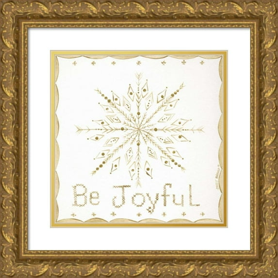 Shamp, Cindy 15x15 Gold Ornate Wood Framed with Double Matting Museum Art Print Titled - Be Joyful