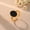 Gold01, variant on 14K Gold - Plated Black Square Ring - Minimalist Elegance