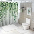 thumbnail image 6 of Shangniulu Beautiful Floral Shower Curtain for Your Bathroom - Stylish Green Plant Shower Curtain for Bathroom Partitions, Decoration, 6 of 6