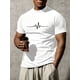 thumbnail image 1 of MBDMBD Men's Slim-Fit ECG Print Turtleneck Tee - Casual, Stretchy Polyester Blend, Machine Washable - Perfect for Summer, 1 of 5