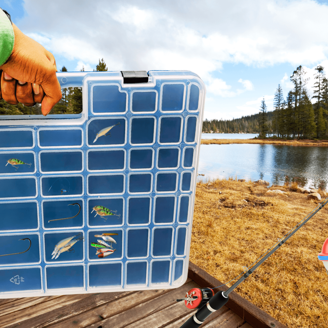 BIN BUDDY 54-Compartment Plastic Storage Box - Versatile Organizer for Jewelry, Crafting, Fishing Tackle, Small Tools, and More