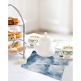 thumbnail image 4 of Blue Marble Kitchen Dish Towels for Drying Dishes Set of 4, Modern Abstract Art Ink Painted Waffle Weave Microfiber Hand Tea Bathroom Towels Quick Dry & Absorbent Towel 12x12, 4 of 7