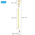 thumbnail image 2 of 3pcs Retractable Spring Coil Straps, 6" Spiral Lanyard Cord with Aluminium Clip and Key Ring, Yellow, 2 of 6
