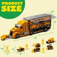 thumbnail image 7 of JOYIN 25 in 1 Die-cast and Mini Vehicles, Construction Play Vehicles Set with Sounds and Lights in Carrier Truck for Boys Aged 3+, 7 of 7