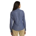 thumbnail image 2 of Port Authority Adult Female Women Denim Long Sleeves Shirt Lt Indigo Small, 2 of 6