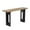Natural, variant on 59" Console Table,Wooden Sofa Table Entryway Table with Distinctive Round Hollow Legs for Hallway, Entrance, Living Room, Bedroom,Black