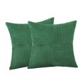 thumbnail image 3 of Sofa Cushion Covers, Pillow Decor, Corduroy 18X18 Inch Throw Pillow Set, Modern Home Decorations, 2 Pack Solid Square Pillow for Couch, Soft Textured Zipper Pillow Cases That, 3 of 7