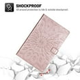 thumbnail image 5 of Dteck Folio Case for Lenovo Tab M10 FHD Plus 10.3 inch TB-X606F, Embossed Flower PU Leather Folio Stand Case with Card Holders Cover Auto Wake Sleep, Rosegold, 5 of 5