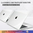 thumbnail image 3 of Funda transparente con purpurina y estrellas para MacBook Air de 15 pulgadas (versión 2023/2024, A2941, M2, A3114 y M3), carcasa rígida de plástico brillante., 3 of 4