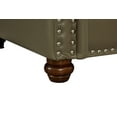 thumbnail image 3 of 2-Seater Sofa, Upholstered PU Leather Loveseat Sofa Chair with Storage Drawer, Wood Legs, Large Back, Nail Decoration, Modern Accent Sofa Couch for Living Room, Guest Room, Grey, 3 of 8