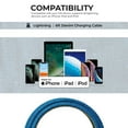 thumbnail image 7 of Liquipel Powertek 6 FT Denim USB-A to Lightning Charging Cable, Blue, 7 of 7