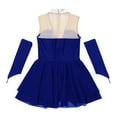thumbnail image 6 of Alvivi Kids Girls Sparkle Figure Ice Skating Modern Dance Dress Ballet Leotard with Gloves Royal Blue 16, 6 of 7