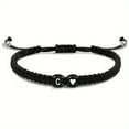 thumbnail image 1 of Pulsera tejida a mano con letra inglesa | Joyería con inicial | Pulsera ajustable de hilo para mujeres y hombres, 1 of 1