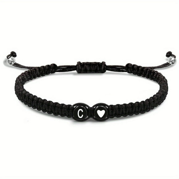 Yhmxh Gifts for Women & Men,Home Essentials 26 English Letter Bracelet Hand Woven Bracelet And White Heart Letter Woven Bracelet Bracelet Bracelet
