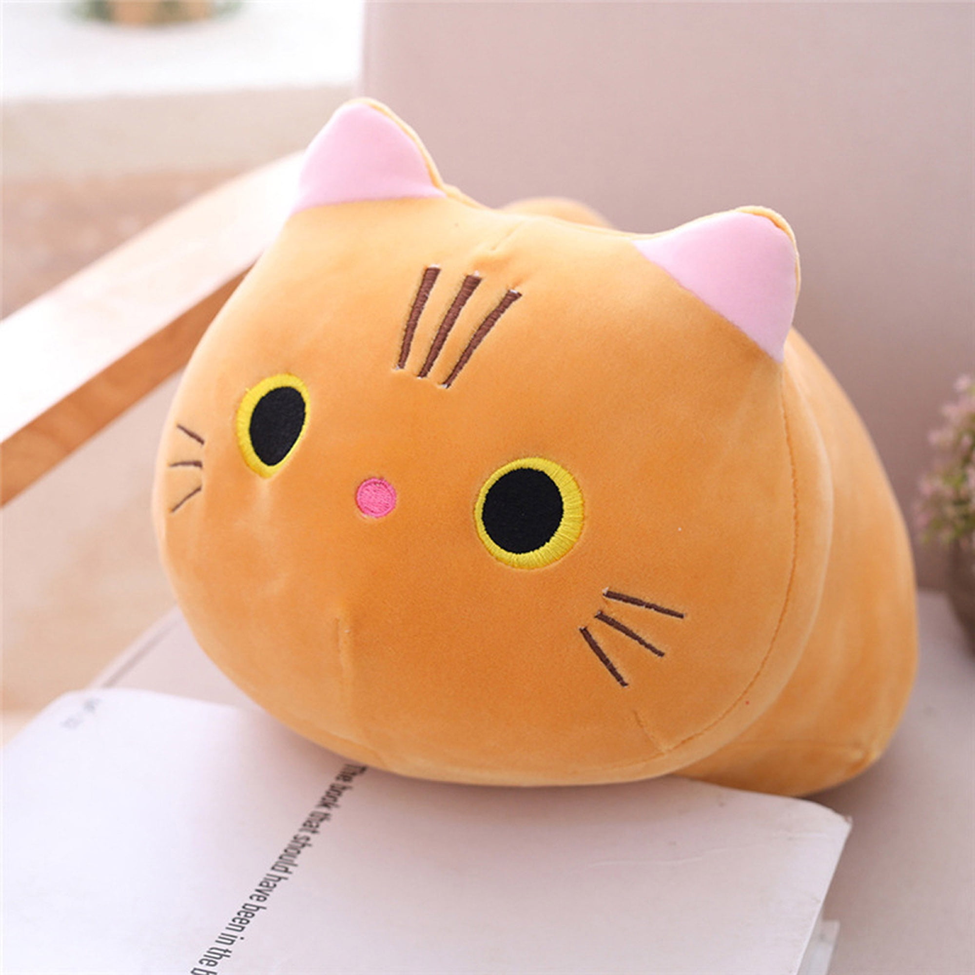 Black Cat Plush Pillow Stuffed Animal Plush Cute Round Eyed Kitten Plush Doll Toy Suitable For Friends Birthday Valentine's Day Christmas - Black Cat Plush Pillow Stuffed Animal Plush Cute Round Eyed Kitten Plush Doll Toy Suitable For Friends Birthday Valentine's Day Christmas -