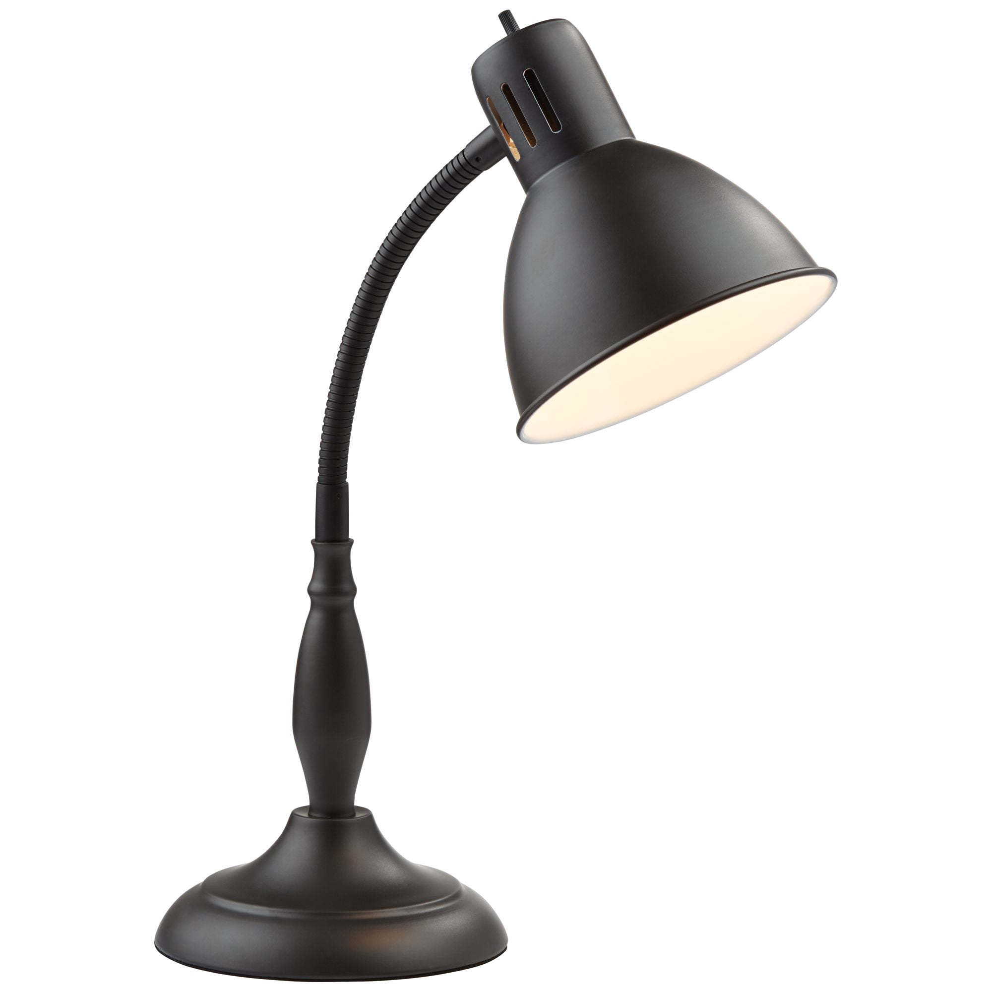 360 Lighting Breck Desk Table Lamp 17" High Dark Bronze Metal Adjustable Gooseneck Arm for Bedroom Bedside Nightstand Office Kids Family House Home