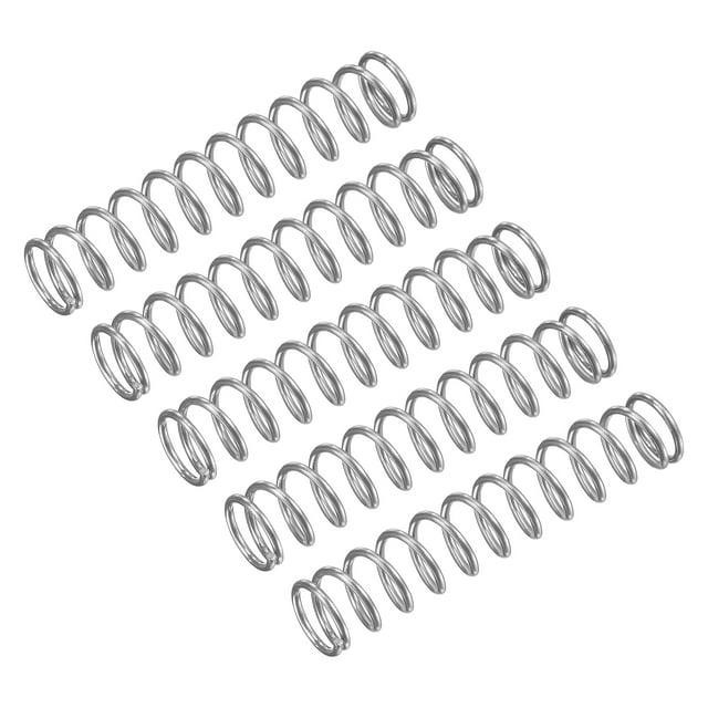 Unique Bargains Ressort de Compression, Lot de 5 en Acier Inoxydable 304, Diamètre 9 mm, Fil 1 mm, Longueur 45 mm