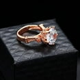 thumbnail image 5 of Uloveido Cubic Zirconia Solitaire Halo Promise Wedding Engagement Ring for Women Girlfrend Wife Mom Christmas Jewelry Gifts (Size 7), 5 of 6