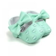 thumbnail image 4 of Prettyui Baby Boy Girl Bow Design Lovely Anti-Slip Casual Shoes Newborn Toddler Breathable Sneakers Infant PU Leather Soft Soled First Walkers, 4 of 6