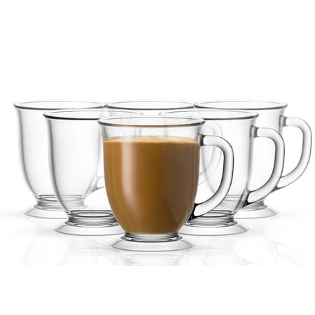 

Kook Clear Glass Coffee Mugs Set of 6 15-Oz Capacity Borosilicate Glass Coffee Mug Set