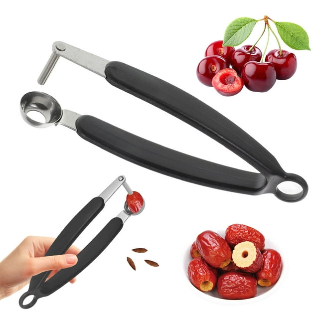 Stainless Steel Cherry Pitter Tool Compact Portable Fruit Core Remover Effortless Operation Easy To Bag Closures Hat Bag Clip for Travel Snack Clip Bag Clips with Baggy Clips Kitchen Clips for Bags