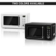 thumbnail image 3 of Costway 0.7Cu.ft Retro Countertop Microwave Oven 700W LED Display Glass Turntable Black, 3 of 10