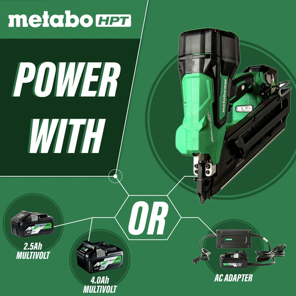 MultiVolt 36V Brushless Lithium-Ion Cordless Paper Strip Framing Nailer Kit (2.5 Ah)