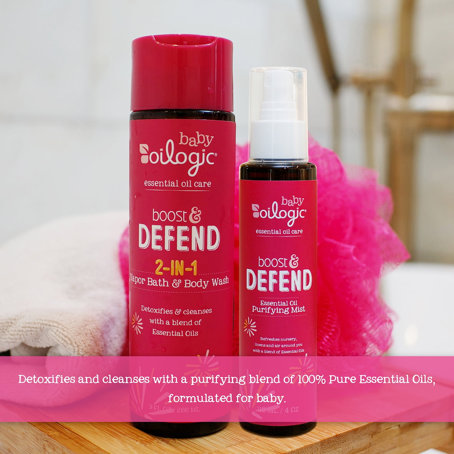 Oilogic Boost & Defend 2-in-1 Essential Oil Vapor Bath & Shampoo