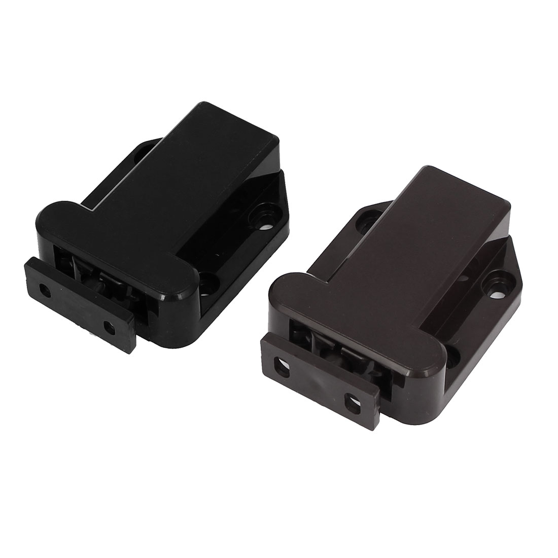 Cupboard Door Push Open Touch Release Catch Latch Black 2PCS