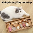 thumbnail image 5 of Functional Cat Toys 7PCS/ Set Pet Funny Interactive Stick Bell Mouse Feather Rods Stick Toy, 5 of 9