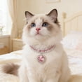 thumbnail image 4 of Aoznliie Dog Rhinestone Cat Collar, Adjustable Bling Crystal Pet Necklace with Heart Pendant for Small Medium Pets Party Wedding, 7.9-11.8 Inches, 4 of 6