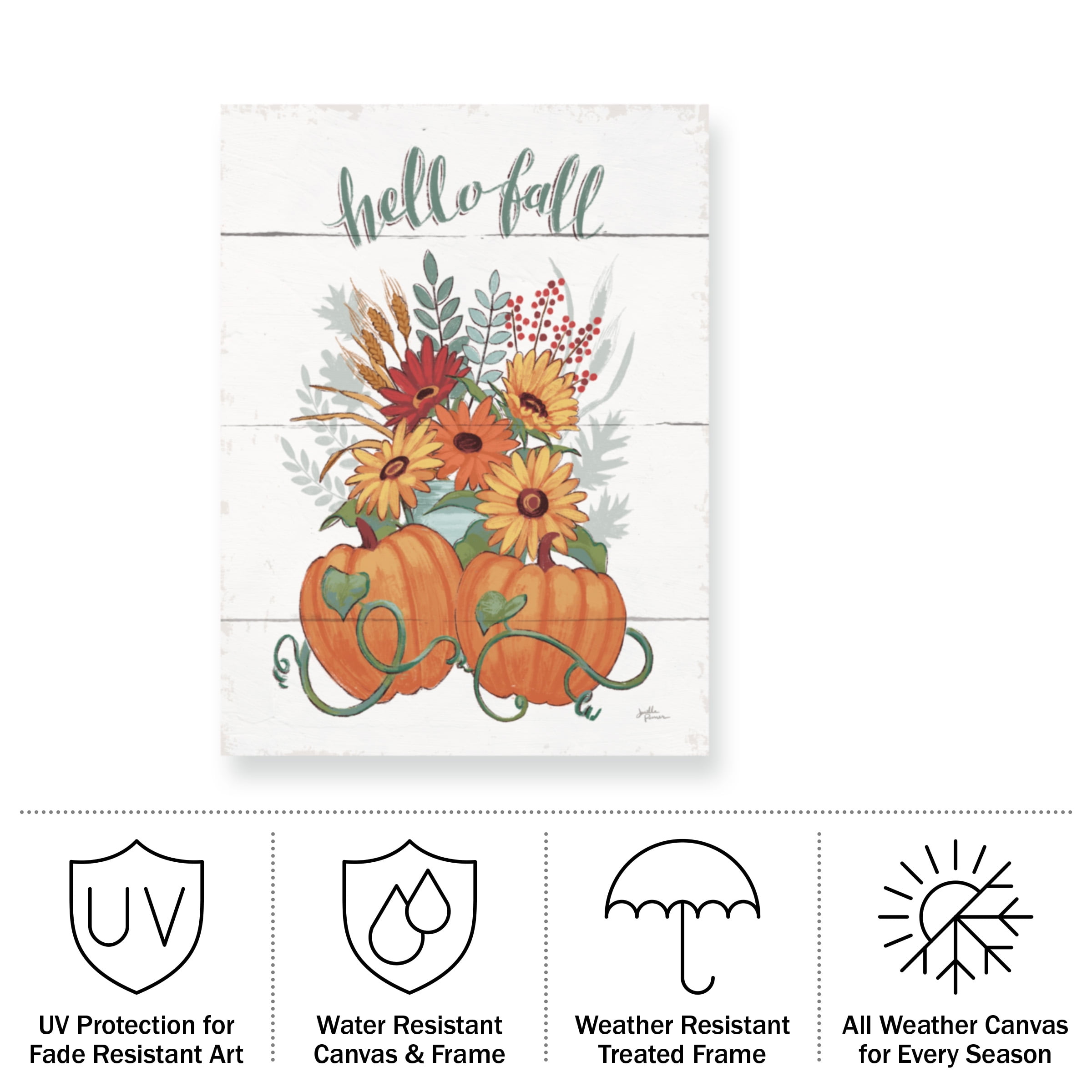 Janelle Penner 'Fall Fun II' Outdoor Canvas 24x24
