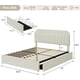 thumbnail image 3 of Qinaqin Full Cama Frame con Almacenamiento cm de Alturaeadboard ' 2 Cajones Boucle Upholstered Platform Bookcase No Caja Spring Needed Easy Assembly Ivory Blanco, 3 of 8