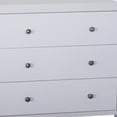 thumbnail image 4 of Benzara Capacious Shiny White Finish 3 Drawers Chest with Metal Glides Storage, 4 of 6