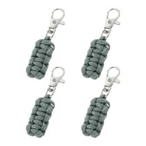 Uxcell Reflective Paracord Zipper Pull Polyester Zipper Pulls Woven Rope with Metal Clasp for Clothing Gray