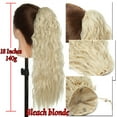 thumbnail image 6 of MY-LADY Drawstring Corn Wave Ponytail Curly Clip in Hair Bun Extensions Synthetic Long Hair for Women Black Brown Blonde 18", 6 of 7