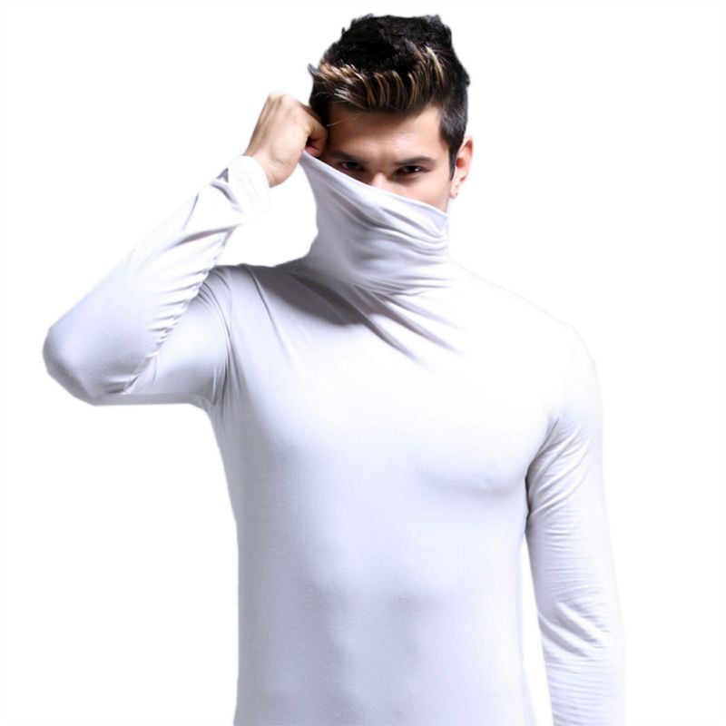 white turtleneck thin