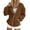 Brown, variant on SwiftWear Women's Plus-Size Zip-Up Hoodie with Raglan Sleeves - Casual Oversized Sweatshirt Hooded Pullover Jacket with Pockets Gray