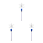 3pcs Snowflake Light Up Wand Rotating Fairy Wand for Party Concert and Event Novelty Lighting Fairy Wand Fairy Stick No Battery