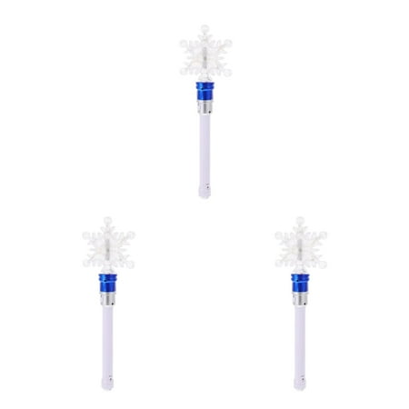 3pcs Snowflake Light Up Wand Rotating Fairy Wand for Party Concert and Event Novelty Lighting Fairy Wand Fairy Stick No Battery