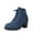 Blue, variant on Lovskoo 2024 Women's Middle Heels Ankle Boots Closed Toe Winter Plus Size Round Toe Chunky Lace-Up Mid-Heel Ankle Boots Blue