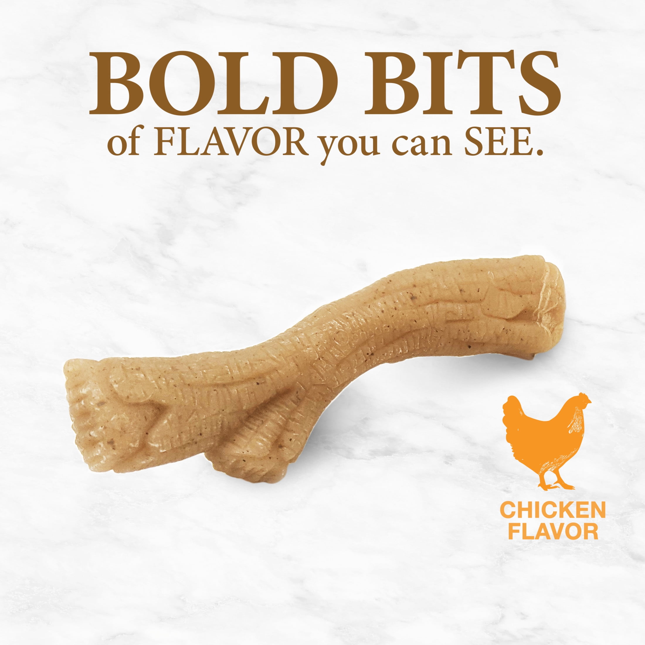 (3 pack) Nylabone Gourmet Style Dog Chew Toy Stick, Chicken, Medium (up to 35 lbs.)