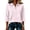 Pink, variant on Satingcolo Women Striped Polo Shirts 3/4 Sleeve Rugby Shirts Oversized Collared T Shirts Fall Color Block Tee Tops,Gray 3XL