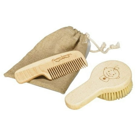 SugarBooger Baby Brush Set Peek-A-Boo Natural