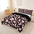 thumbnail image 2 of jejeloiu Pink Cow Print Duvet Cover Set Kids,Girly Animal Pattern Bedding Full For Girls,Reversible,3pcs(No Comforter), 2 of 6