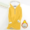 thumbnail image 2 of safuny Wearable Blanket Zip Up Hoodie Oversized Fleece Line Hoodie Long Sleeves Heavyweight Cozy Sweatshirt Yellow _a XXL, 2 of 3