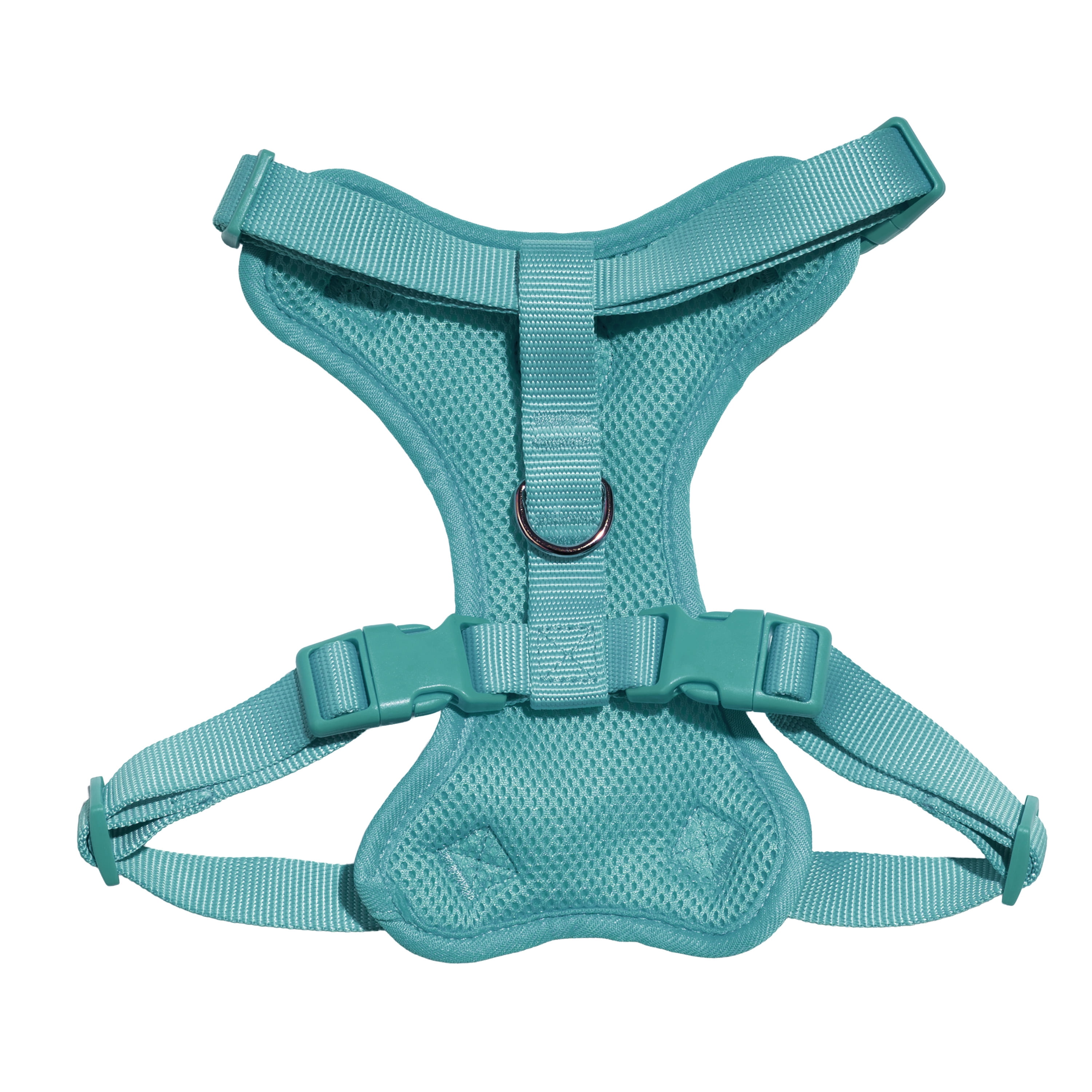 Vibrant Life Polyester Mesh Adjustable and Reflective Dog Walking Harness, Turquoise, M