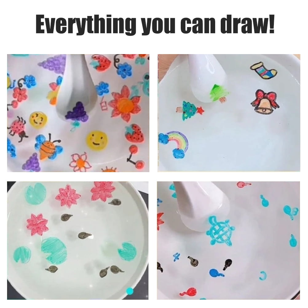 Magical Water Painting Pen, Magical Floating Ink Pen, Dry Erase Whiteboard Marker, A Watercolor Pen That Can Float In The Water 12 Drawing Pens