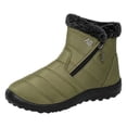 thumbnail image 2 of Women's Slip on Ankle Boots, Warm Fleece Lined High Top Snow Boots with Thick Non Slip Sole, Cozy Winter Footwear for Cold Weather Outdoor Daily Wear, 2 of 4